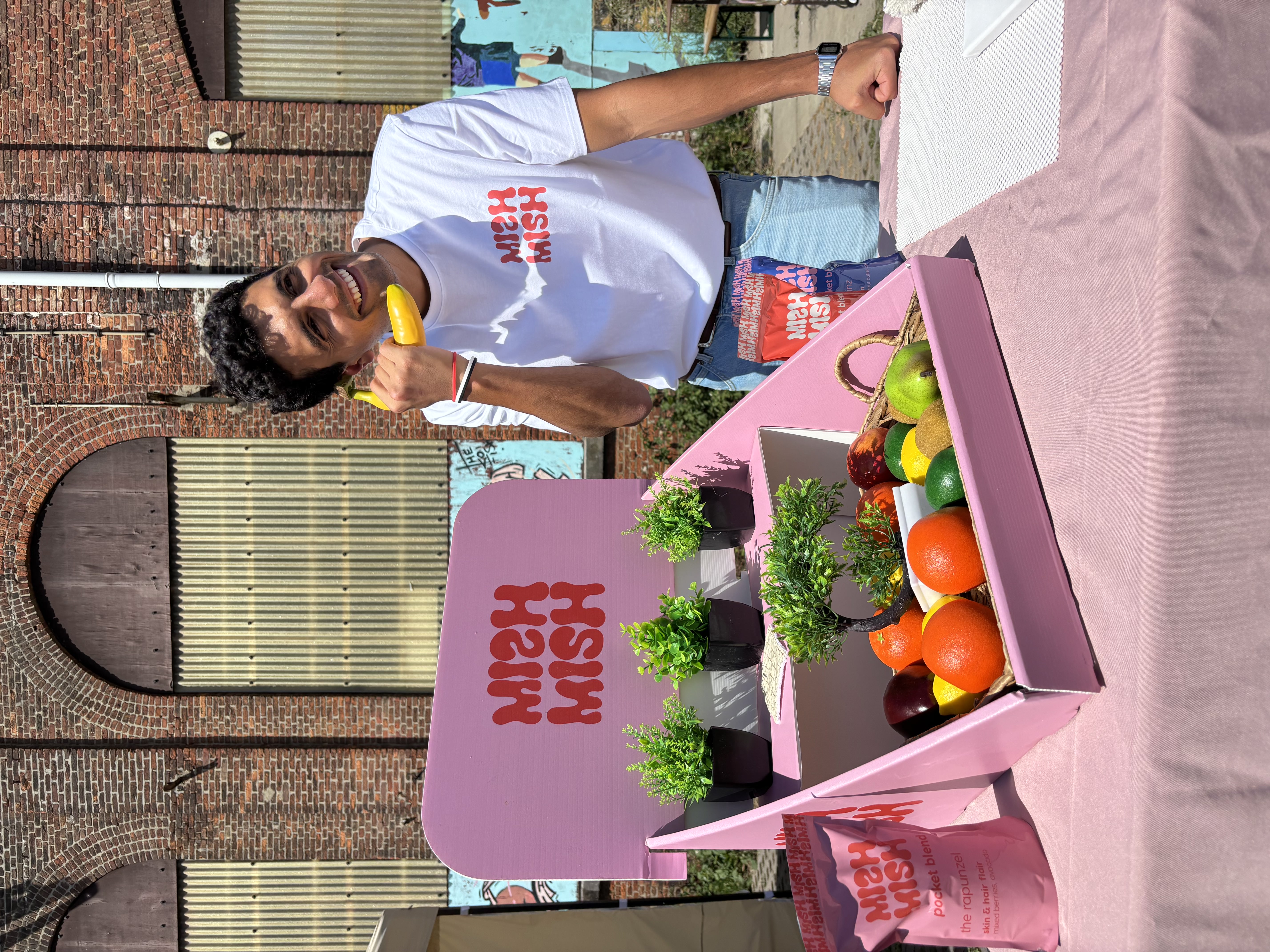 MishMish branded display at event